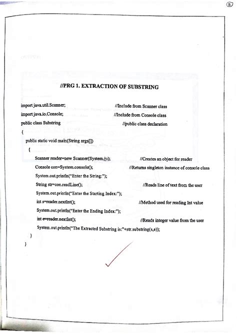 Java Program - 3 1. EXTRACTION OF SUBSTRING import from Scanner class ...