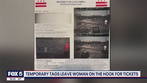 Woman on the hook for DC traffic tickets due to temporary tag issue ...