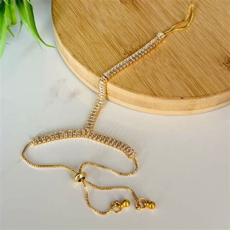 Clara Tennis Hand Chain ( Gold) | Lavender Official |Premium Brass Jewelry