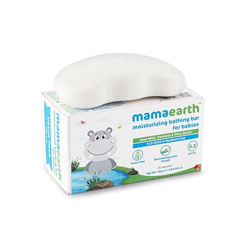 Mamaearth Moisturizing Baby Bathing Soap Bar, pH 5.5, with Goat Milk ...