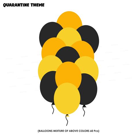 PSI Quarantine Theme 60 Pcs Balloons | Birthday Party Celebrations ...