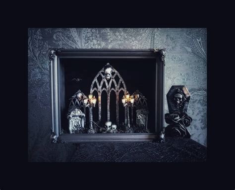 Buy Diorama Showcase With Lights cemetery GATES Shadowbox Online in ...