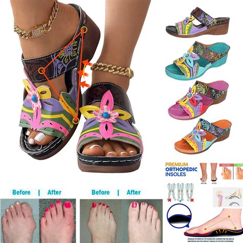 Cethrio Women's Footbed Thong Sandals- on Clearance Wide Width Footbed ...