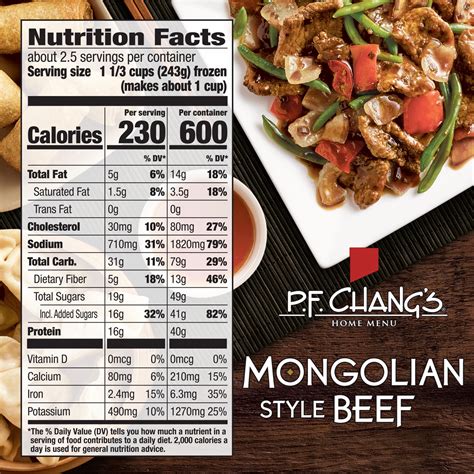 Pf Changs Menu Nutrition Value | Besto Blog