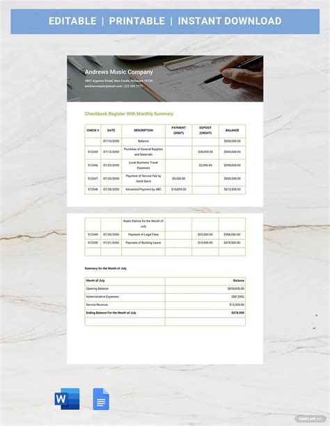 Checkbook Register Business Definition at Indiana Brownless blog