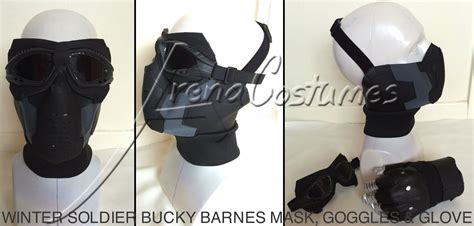 Bucky Barnes The Winter Soldier glove, goggles & leather/cordura mask ...