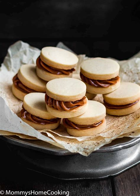 Eggless Dulce de Leche Shortbread Sandwich Cookies - Mommy's Home Cooking