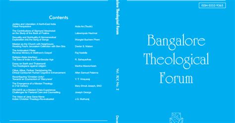 United Theological College, Bangalore: Bangalore Theological Forum