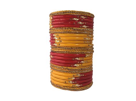 Buy TUKU'S WORLD MUZAFFARPUR FAMOUS LAH LAHTHI ( BANGLE) SET FOR WOMEN ...