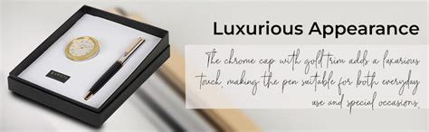 ARISTA Ballpoint Pen | Black Barrel | Chrome Cap | Gold Trim | With ...