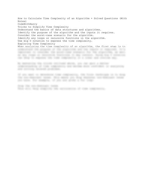 How to Calculate Time Complexity of Algorithm 的图像结果