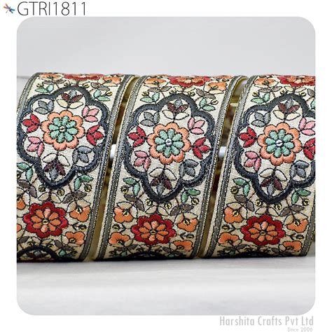 9 Yard Indian 5 CM Trim Dress Sari Border DIY Ribbon Sewing Fabric Emb ...