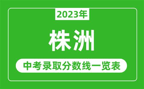 2021年株洲城区，攸县，醴陵市中考录取分数线