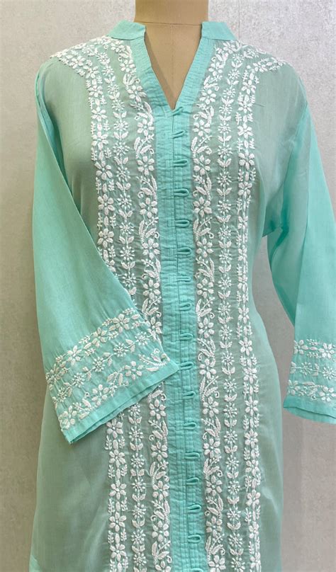 Women's Lucknowi Handcrafted Mul Cotton Chikankari Kurti-HONC0148414