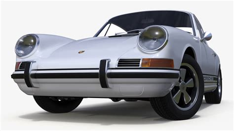 3D White Porsche 911 1968 Rigged for Maya model | 3D Molier International