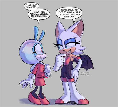 rouge the bat and jewel the beetle (sonic and 1 more) drawn by lemon ...