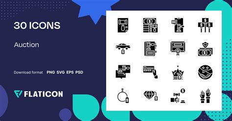 Auction Icon Pack | Fill | 30 .SVG Icons
