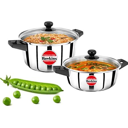 Buy Hawkins 2 Litre Cook n Serve Casserole, Stainless Steel Saucepan ...