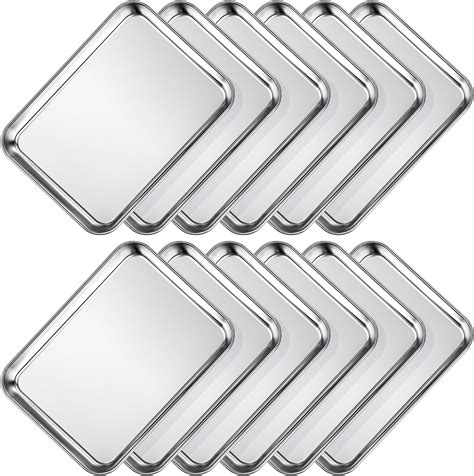 Amazon.com: Zopeal 12 Pieces Baking Sheet Pan Cookie Sheet Set for Oven ...