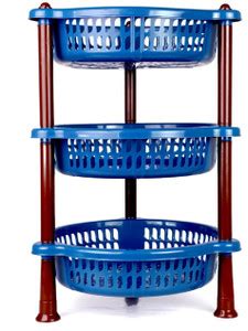 Varni Sales 3 Layer Vegetable Rack Trolley Plastic Kitchen Fruit ...