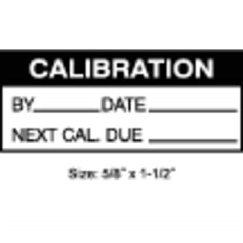 Stranco Calibration Label, ENG, Black/White, PK350, TC-10927 TC-10927 ...