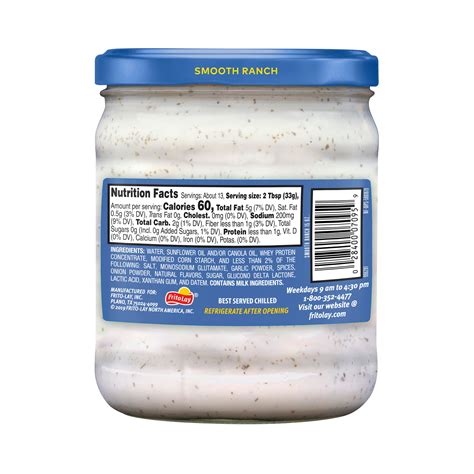 Lay's Creamy Smooth Ranch Flavor Dip, Perfect with Chips, 15oz Shelf ...