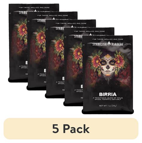 (5 pack) Spanglish Asadero Birria Seasoning Blend with Chilis, Tomato ...