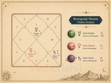 Retrograde Planets in Birth Chart Vedic Astrology | Vakri Graha Meaning ...