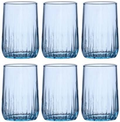 PASABAHCE (Pack of 6) Color Glass Nova Glass Set Water/Juice Glass ...