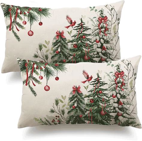 Amazon.com: DFXSZ Christmas Pillow Covers 12x20 Inch Set of 2 Christmas ...