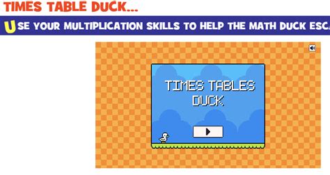 Times Tables Duck on Mathplayground.com - AnetaEd Blog