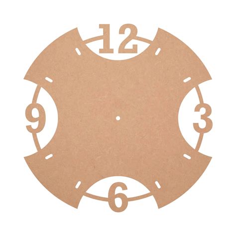 DIY MDF Custom Round Cut Pattern Clock Base