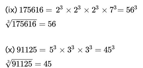 find cube root by estimation method.(i) 175616 , (ii) 91125,(iii ...