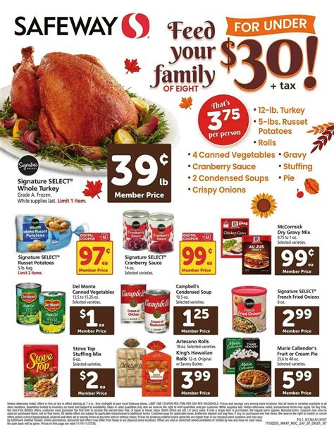Safeway Speciality Publication Weekly Ads & Special Buys from November 19