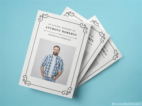 Printable Funeral Program Template For Microsoft Word & PPT