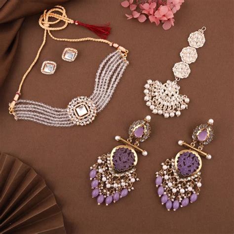 Purple Jewellery Sets - Buy Purple Jewellery Sets Online at Best Prices ...
