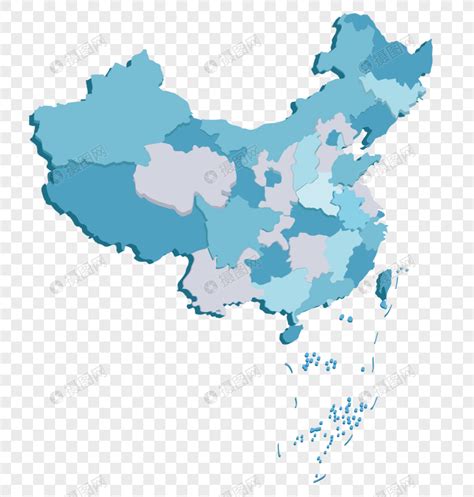 立体中国地图元素素材下载-正版素材401613811-摄图网