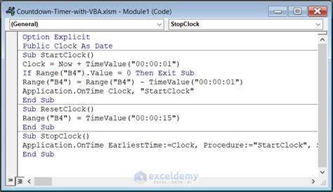 VBA Countdown Timer 的图像结果