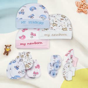 Bigbought Baby Mitten Gloves Cap Booty Set for boy, Girl 0-3 Month ...