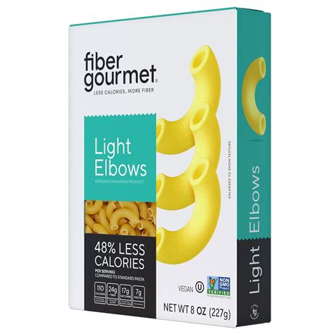 Amazon.com : Fiber Gourmet Pasta - Light Elbow Pasta - Low Net Carb, Fiber-Rich, Low Calorie ...