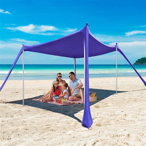 Amazon.com: Beach Tent - 10 x 10 FT Beach Canopy, Portable Beach Tent ...