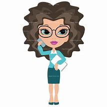 Image result for Teacher Curly Hair with Glasses Clip Art
