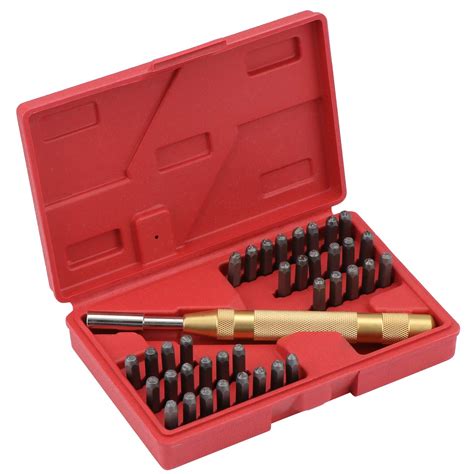 OCR 38PCS Steel Metal Letter and Number Stamping with Automatic Punch ...