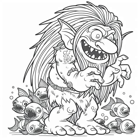Cartoon Troll coloring page - GoGo Coloring