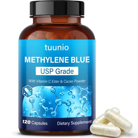 Methylene Blue Pharmaceutical Grade Capsules 120 Caps Methylene Blue ...