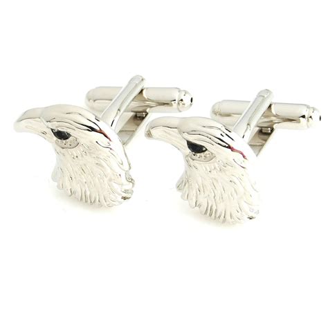 Buy Peluche Eagle Eye - (Silver) Cufflinks for Men at Amazon.in