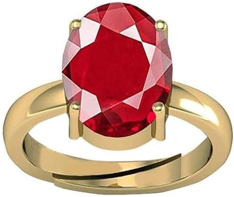 Buy DUGU GEMD 6.25 Ratti / 5.00 Carat Certified Natural Ruby Stone Gold ...