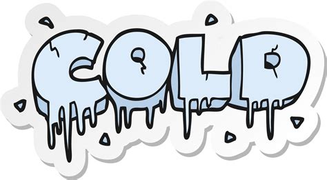 sticker of a cartoon cold text symbol 10779188 Vector Art at Vecteezy