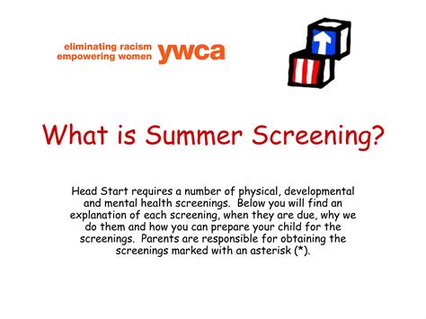 What Is Summer Screening | PPT