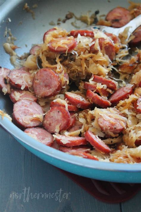 10 Minute Sausage & Sauerkraut - Northern Nester